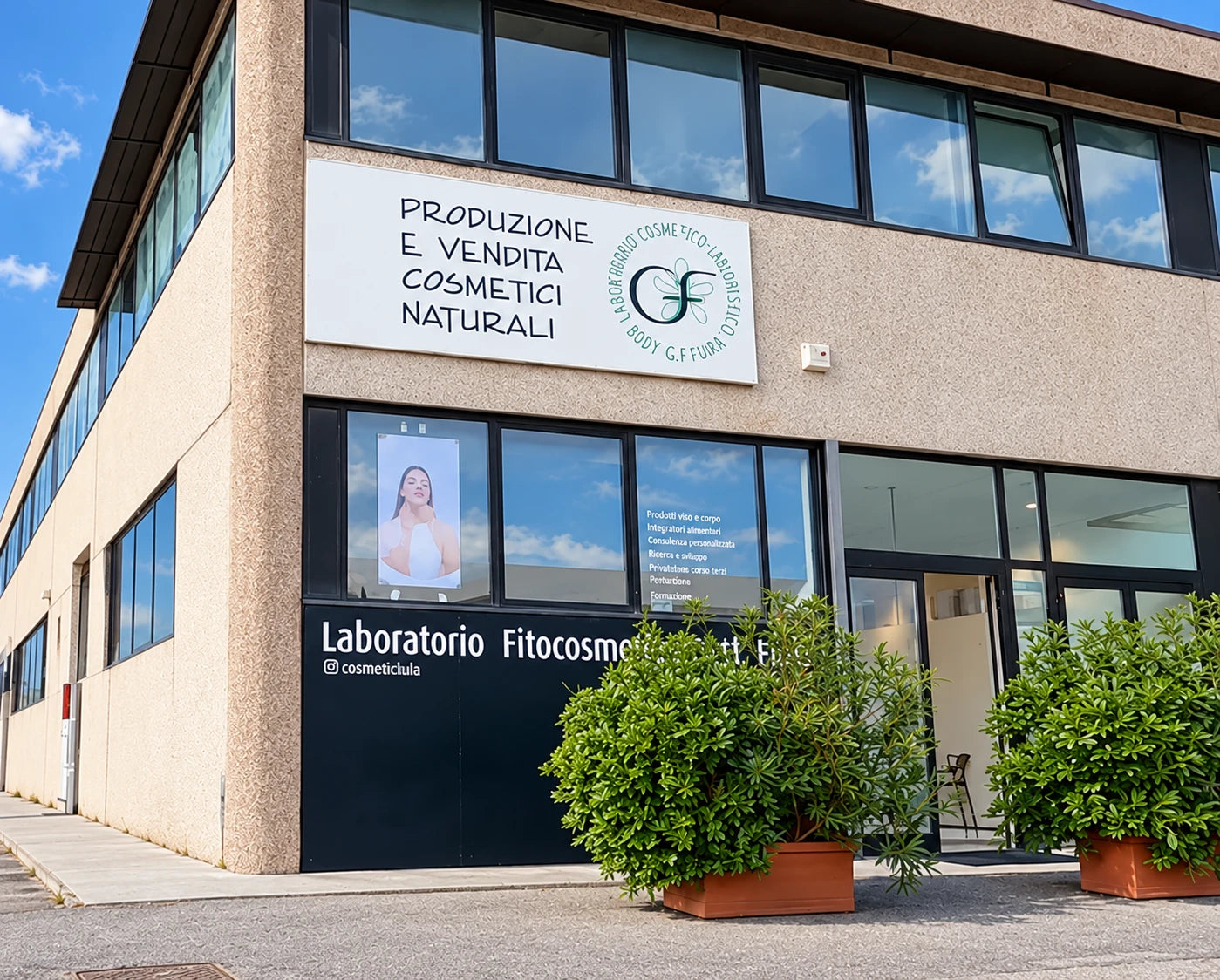 Facciata del Laboratorio Fitocosmetico Dott. Furia in Valpolicella